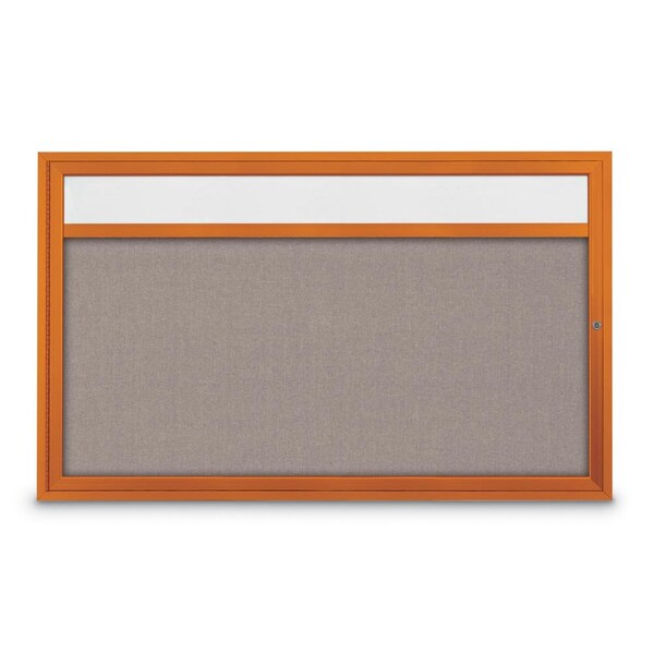 Slim Enclosed Corkboard, 30"x36", Satin Alum Frame/Forbo